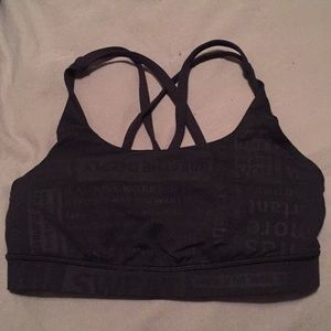 Black lululemon bra size 4